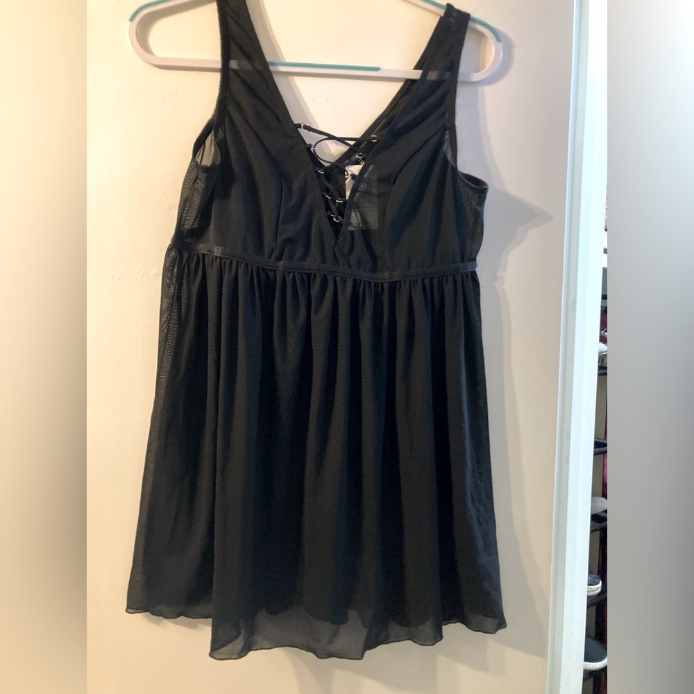 Torrid NWT Black Sheer Lingerie Top - Size 1x